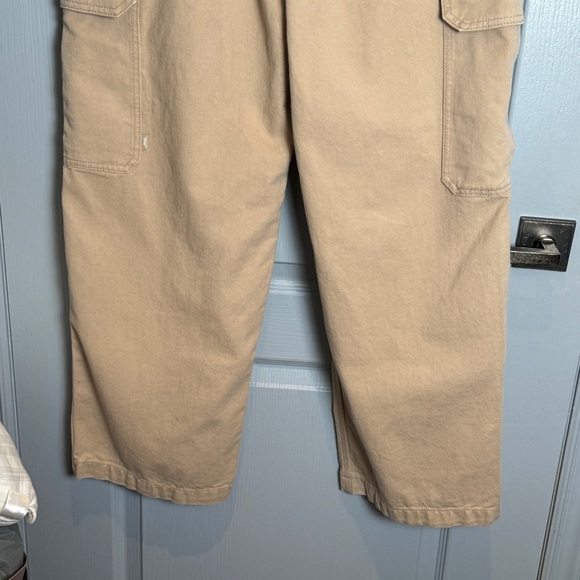 Aritzia TNA Corbett Cargo Pant Size 12 Tan Loose Baggy Wide Leg 90s Y2K Utility - Picture 7 of 16